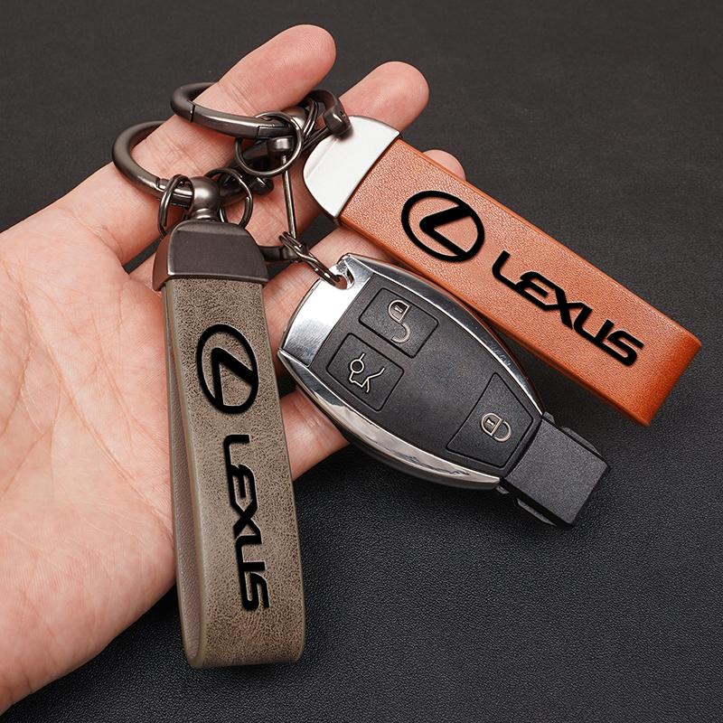 Car Vintage Leather Keychain Ring Zinc Alloy Key Chain Valve Cap For Lexus ES LM GS IS NX RX LX RZ CT IS250 IS430 RX300 ES300H FP2