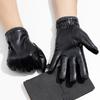 Thick Genuine Leather Gloves for Men Warm Driving and Riding Sheepskin Gloves Winter Fleece and Thickened Motorcycle