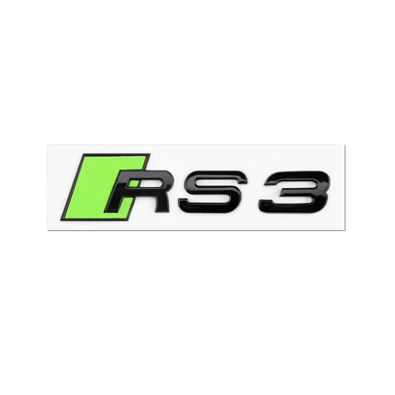 New ABS badge modified sticker TTS TTRS green badge A SQ3 SQ7 S3 S4 S5 S6 S7 S8 RS3 RS5 RS7 trunk letter.Exterior parts
