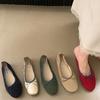 Mode Mode Damen Ballerinas Mary Janes Schuhe Warm Weich Damen Runde Zehen Schuhe Flache Damen Ballerinas Schuhe