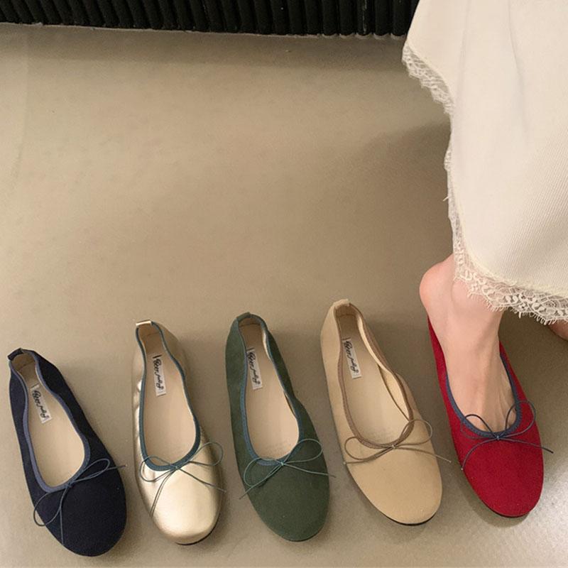 Mode Mode Damen Ballerinas Mary Janes Schuhe Warm Weich Damen Runde Zehen Schuhe Flache Damen Ballerinas Schuhe