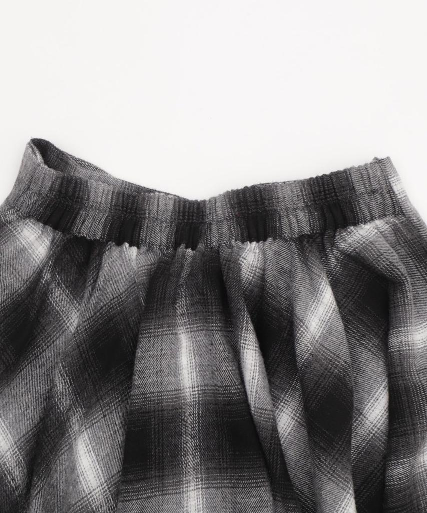 WEGO Irregular Hem Mini Checkered Korean Size Black Women's Flannel-Like Skirt, Skirt, Fall/Winter Outfit, Streetwear, Casual, Style, Gift, F,