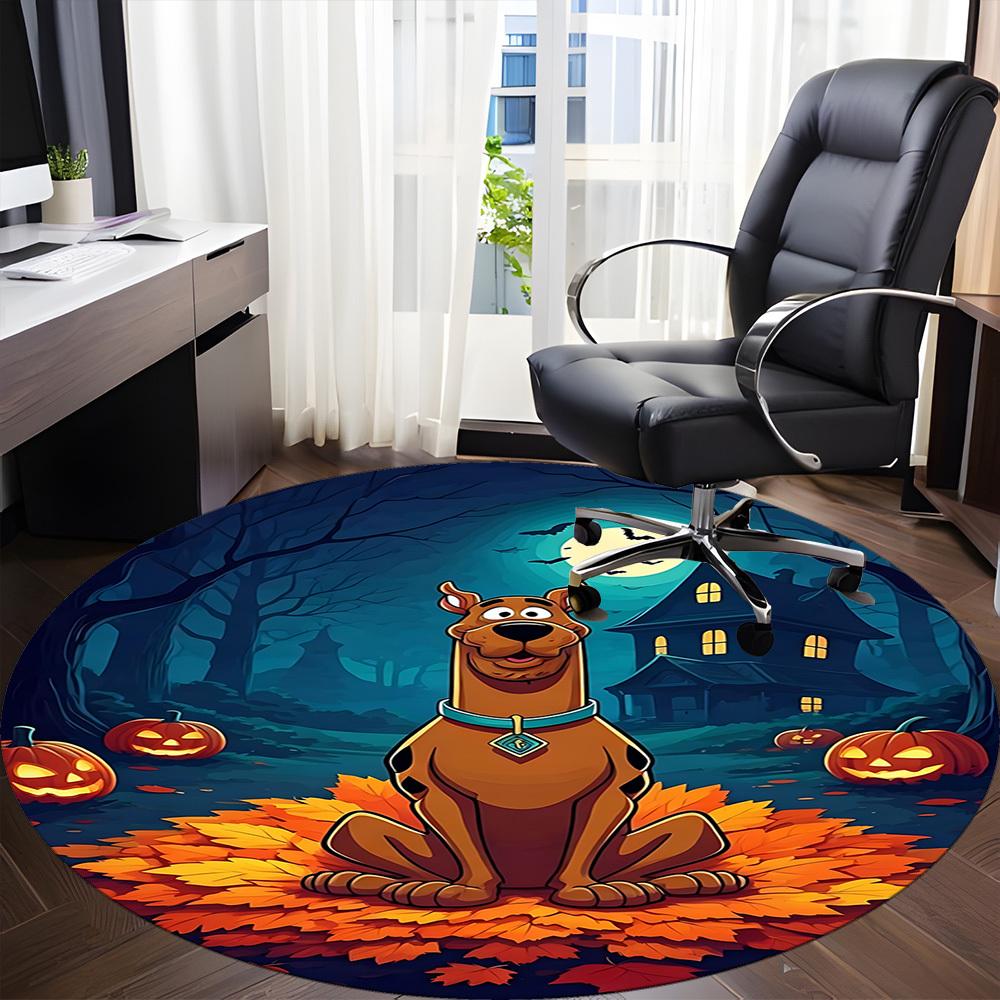 1pc Scooby-Doo Chair Carpet for Office Non-Slip, Soft & Comfortable, Carpet for Office, Gaming, Lightweight Round Floor Mat