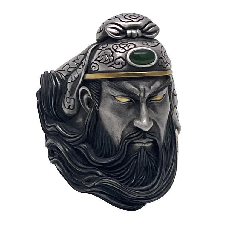New Domineering Guan Erye Guan Gong Ring Men's Trendy Retro Domineering Ring Ring Adjustable