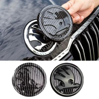 8cm 9cm 10cm ABS Car Front Hood Rear Trunk Sticker Carbon Emblem for Skoda Fabia Octavia A7 RS Superb Rapid Yeti Karoq Vision