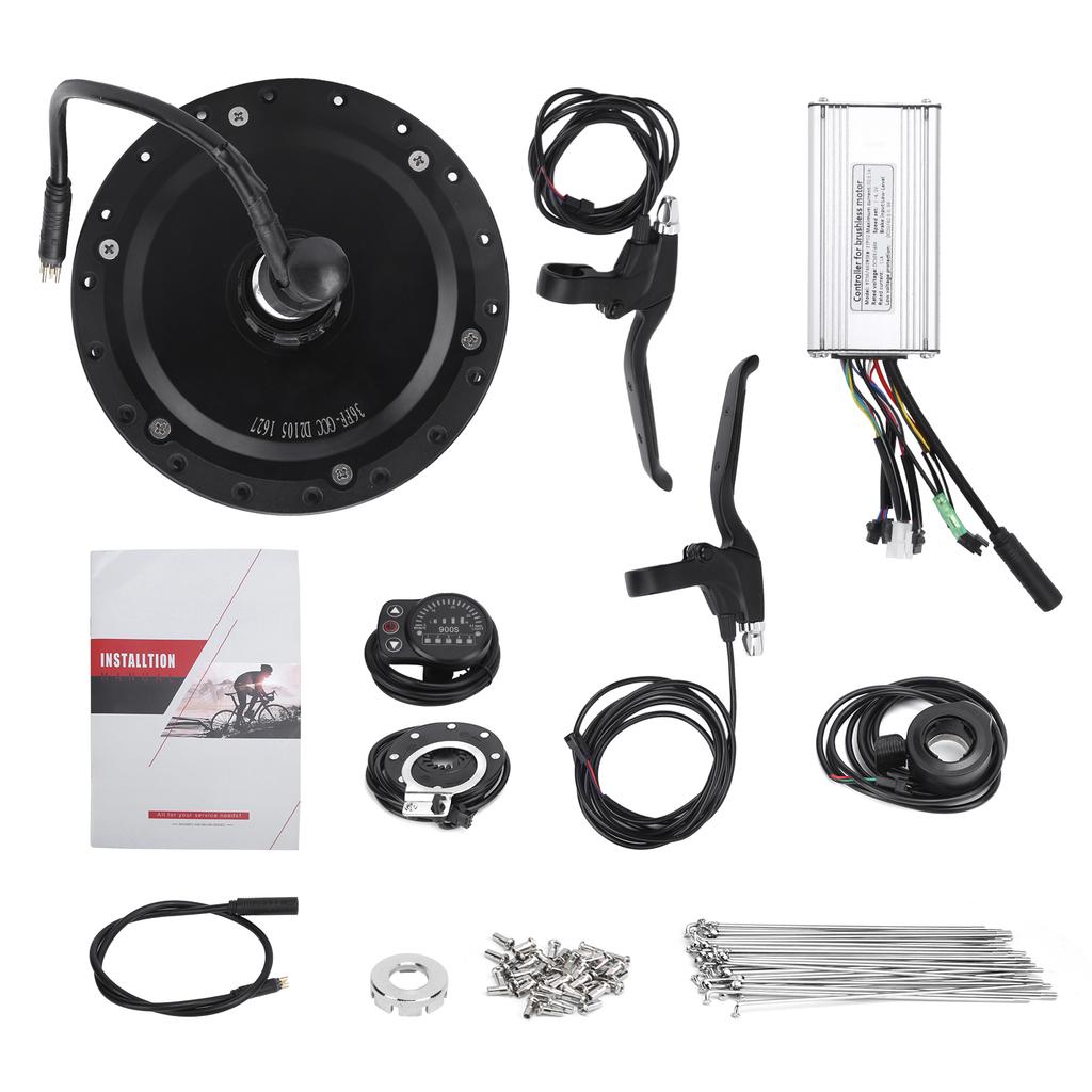 36V 500W Rear Wheel Hub Motor Electric Bicycle Conversion Kit with KT‑900S Display Meter for 12G Wheel