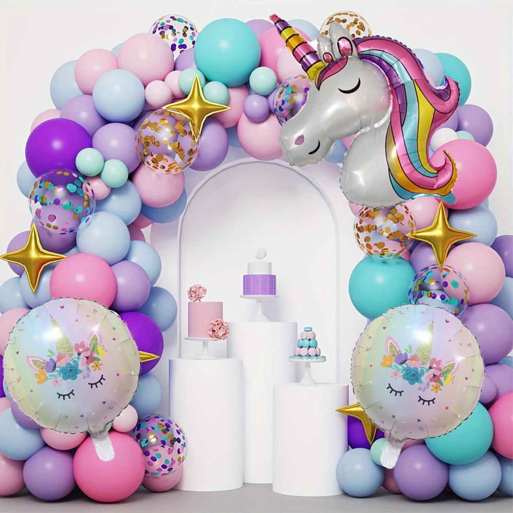 141pcs Macaroon Color Balloon Set Unicorn Aluminum Film Balloons Golden Stars Birthday Wedding Anniversary Party Decorations