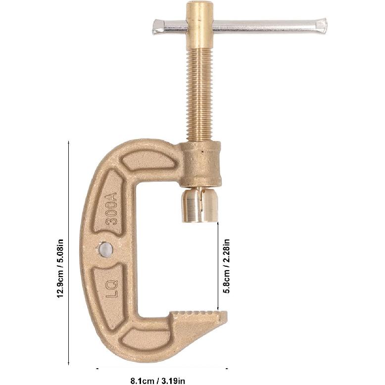 Welding Ground Clamp Brass Good Electrical Conductivity G 300A Earth Clamp for gas Welding