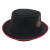 Wind Churchill Top Hat Bow Ribbon Feather British Gentleman Jazz Men'S Hat