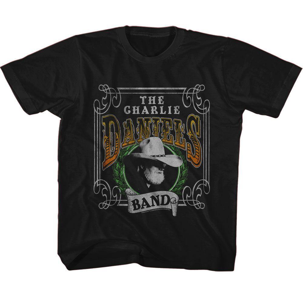 Charlie Daniels Band Yucca Leaves Black Youth T-Shirt XXXL