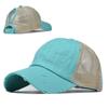 Cappellino da Baseball Coda di Cavallo Donna Uomo Cotone Motivo Patchwork Rete Cappello da Baseball Sportivo Cappellini Snapback Moda Cappello da Sole