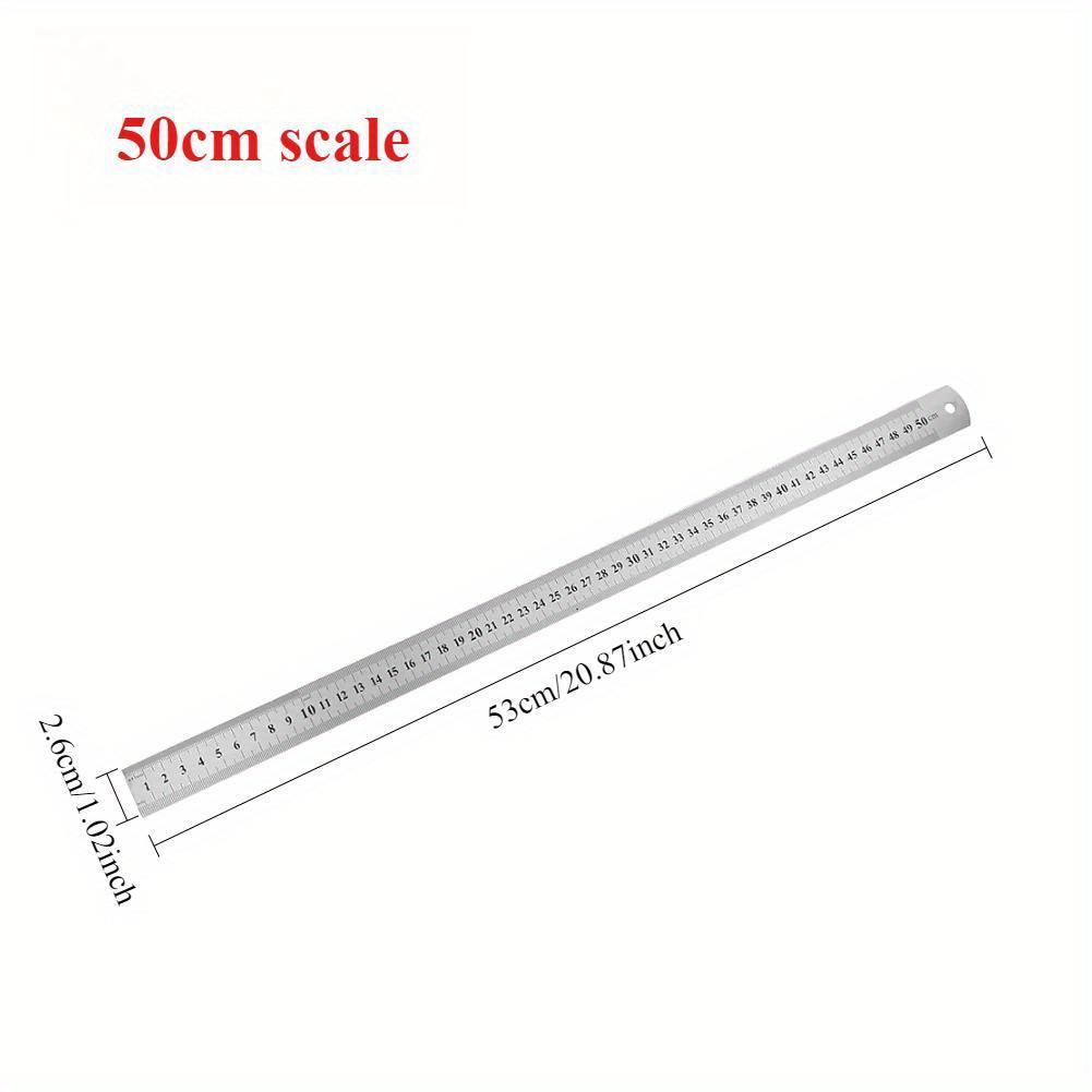 1 Stück Edelstahl Metall Lineal Gerade Doppelseitig Präzisionsmesswerkzeug Skala Metrisches Lineal Zubehör 30cm