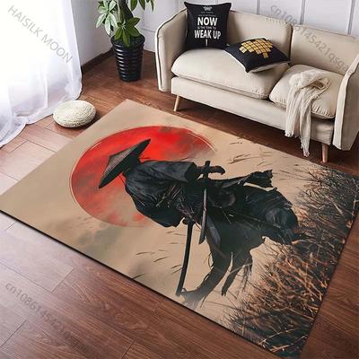 NEW Japanese Bushido Printed Carpet for Living Room Bedroom Sofa Home Decoration Non-slip Floor Mat Modern Carpet Large Size