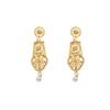 Medieval Style Diamond-Encrusted Pearl Round Geometric Hollow Light Luxury High-End Temperament Personalized Women'S Earrings