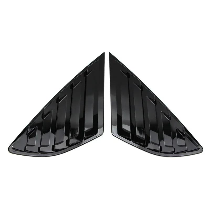 

For Ford Mondeo Fusion 2013 2014 2015-2018 ABS Plastic Rear Window Quarter Louver Cover Side Vent Trim Car Adhesive Accessories Gloss black