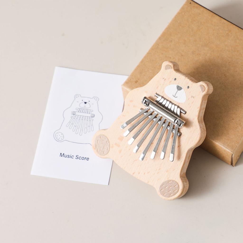 7 Tuş Mini Başparmak Piyanosu Parmak Piyanosu Çocuklar Yetişkinler ve Yeni Başlayanlar için Müzik Aleti Müzik Hediyeleri Ahşap Parmak Piyanosu