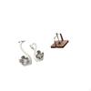 Porcelain Swan Figurine Collection And Wooden Napkin Holder Organizer for Room Kitchen Office
