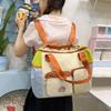 Contrasting travel bags can be expanded, lightweight sports bags, high-value large-capacity fitness bags, travel duffel bags, women