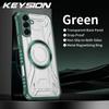 KEYSION Transparent Magnetic Case for Samsung A56 5G A36 A26 Soft Silicone+PC Shockproof Phone Back Cover for for Galaxy A16 5G