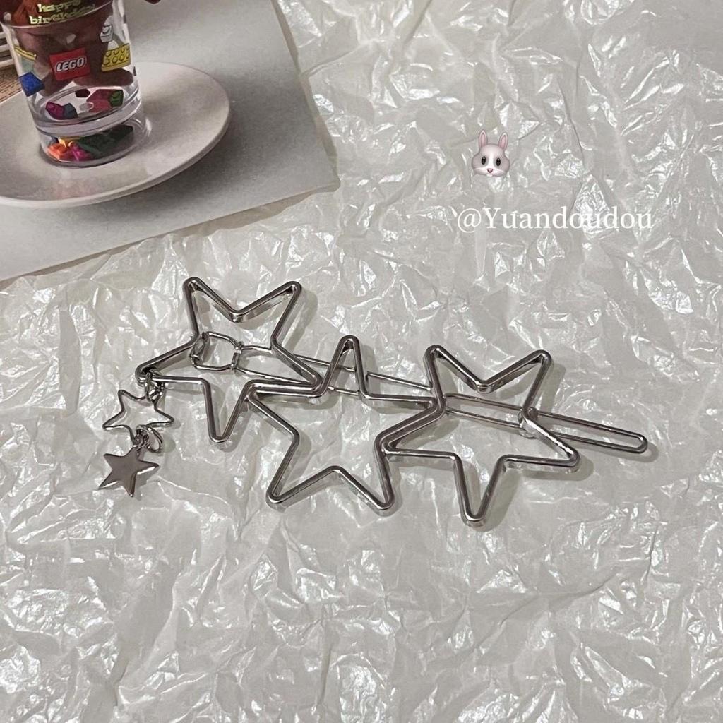 Y2K Five-Pointed Star Metal Hairpin - Sweet & Spicy Subculture Design for Women