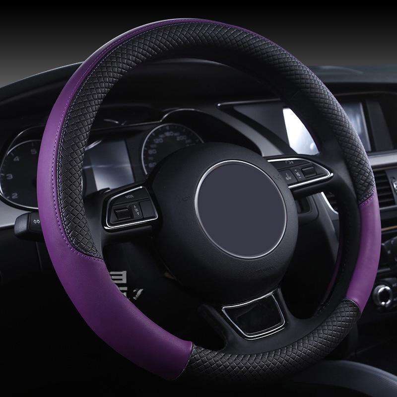 X686 Eco-Friendly Odorless Embossed Leather Steering Wheel Cover