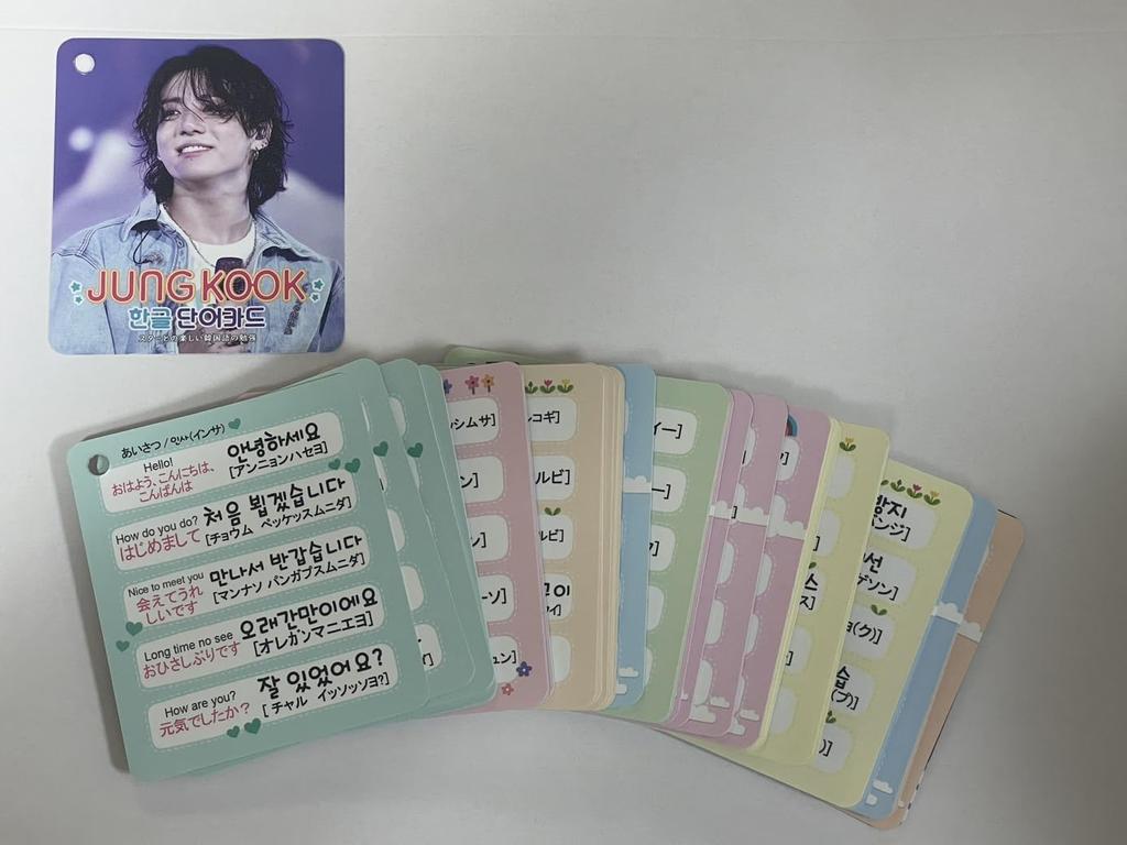 Jungkook Goods Hangul Photo Cards 63 Pieces Vocabulary [Korean Cards] (JUNGKOOK)