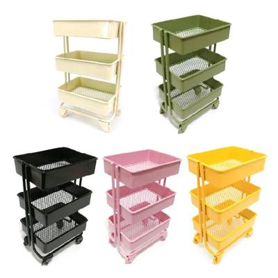 1:12 Dollhouse Mini Storage Cart Dolls Kitchen Bedroom Furniture Books Organizer