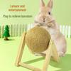 Durable Sisal Scratching Ball: Stress Relief & Teething Toy for Dwarf Rabbits