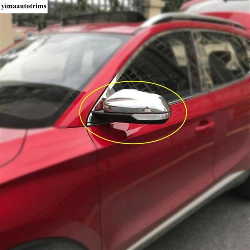 Car Side Rearview Mirror Cap Shell Protective Decoration Cover Trim For MG ZS 2018 - ABS Chrome / Carbon Fiber Accessories