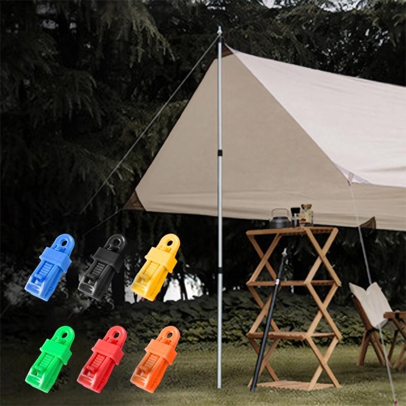Pack of 20 Large Tent Clamps Strong Grip Windproofs Tent Fasteners PP Texture Perfect for Camping Tents Tarps and Outdoor