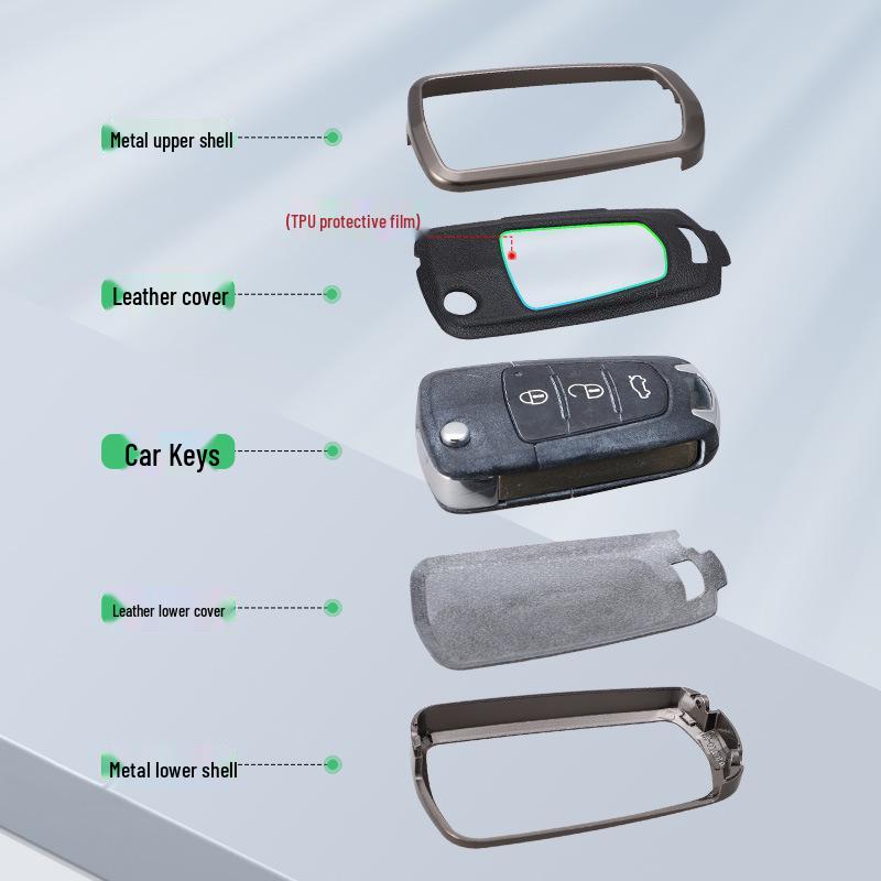 Haima S5 Key Case for 17 Models: M3, M6, S5 Young, Aishang EV - Metal Remote Control Shell with Buckle