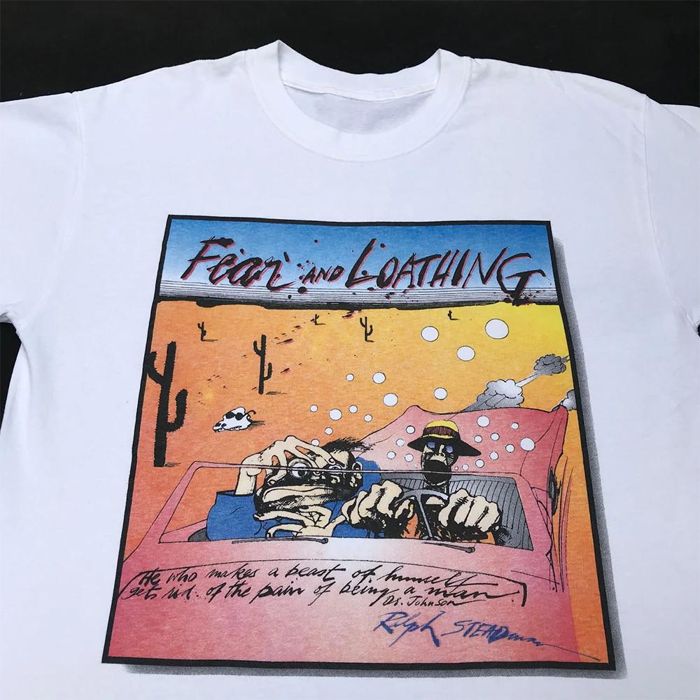 

RALPH STEADMAN FEAR LOATHING 90 S T shirt Tops Tee white All Size L