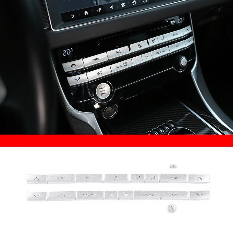 

For Jaguar XE XEL XF XFL F-PACE 2015-20 stainless steel Car Center Control Air Conditioning Button Trim Sticker Car Accessories