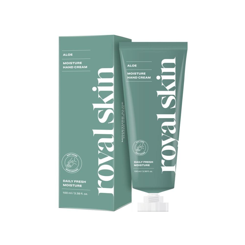 

Royal Skin Moisture Aloe Hand Cream Set (2pcs) - Soothing & Hydrating Aloe Vera Leaf Extract for Dry Hands 100ml x 2