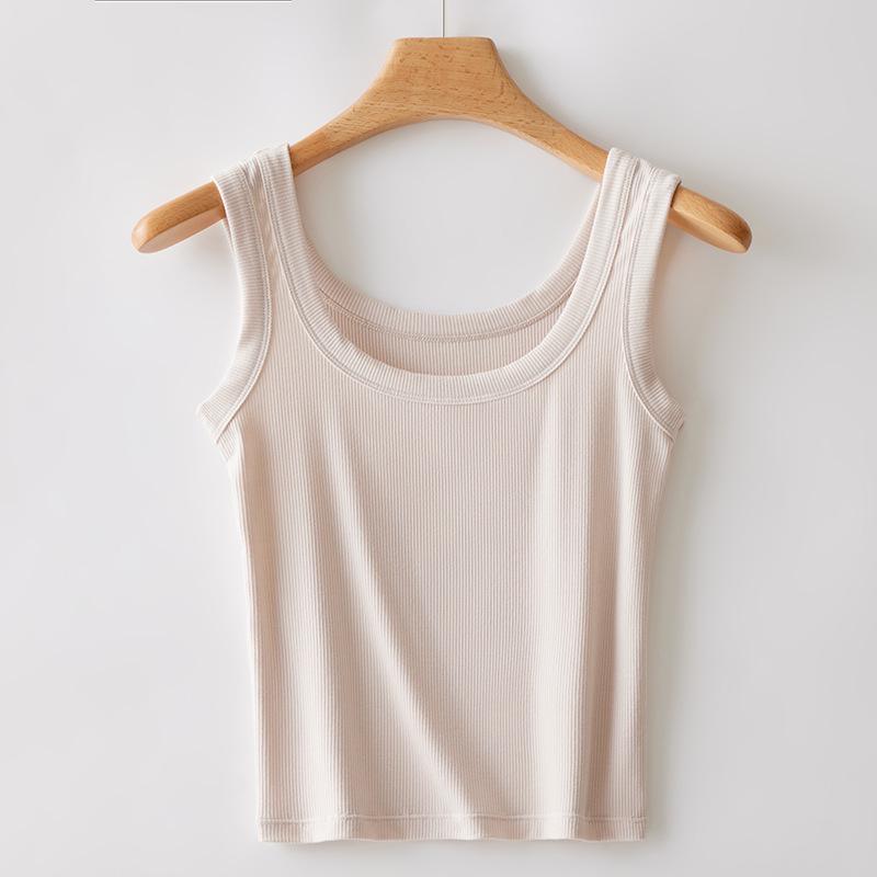 Square Neck Ribbed Tank Top for Women – Plus Size, Curvy, Racerback, Slimming Layer