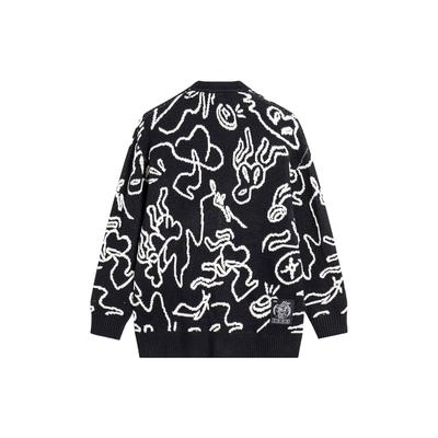 Li Ning CNY Knitwear Unisex Black All Over Print AMBU245-2