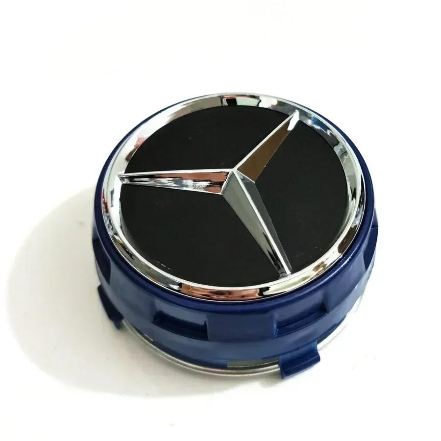 C200 E200 Novo 2025 Para Mercedes Benz 4 peças/conjunto Tampa de cubo de roda de 75 mm Tampa de cubo alta Para Mercedes Benz A45 CLA45 C63 GLA45 Edição 1 Alta