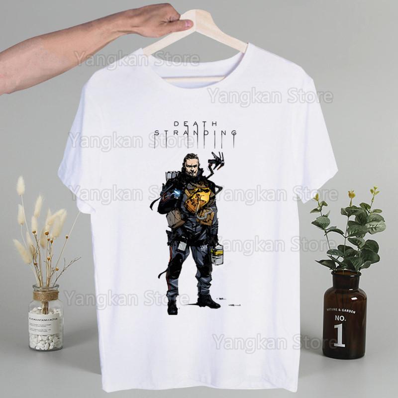 Death Stranding Kojima Men Hip Hop Streetwear Print T Shirt Harajuku TShirts Short Sleeve Fashion Casual T-Shirt Tops Tees
