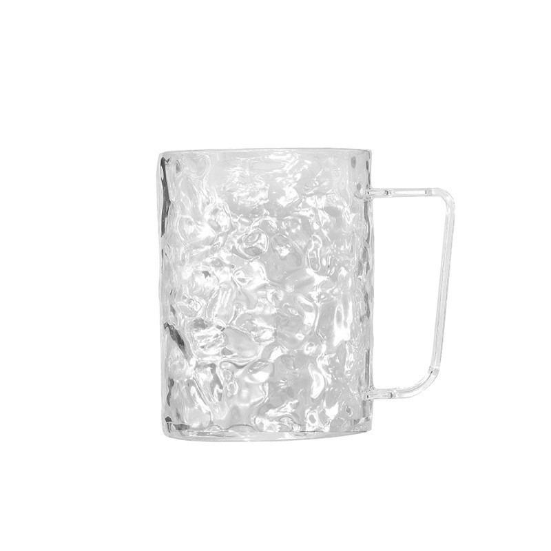 Tazza portaspazzolini in plastica con texture ghiacciaio per ripostiglio in bagno Organizzatore moderno minimalista per lavandino 350ml