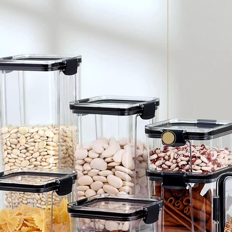 Sealed Jar Kitchen Grain Jar Storage Jar Tea Nuts Moisture Resistant Fresh Box Food Grade Transparent Storage Jar