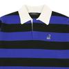 KANGOL Stripe Open Collar Knit Blue 1881