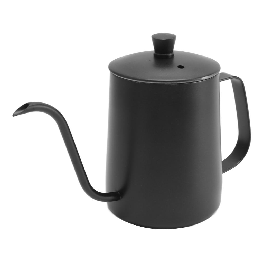 Pour Over Coffee Kettle Long Narrow Spout 304 Stainless Steel Gooseneck Pour Over Hand Drip Tea Coffee Pot 600ML Black
