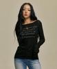 Gillaakaibeu Lettering Sheer Long Sleeve_Bk