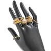Vintage Smooth Adjustable Joint Open Rings for Women Exaggerated Gold Color Geometric Finger Rings Hip Hop Daily Jewelry Gift New