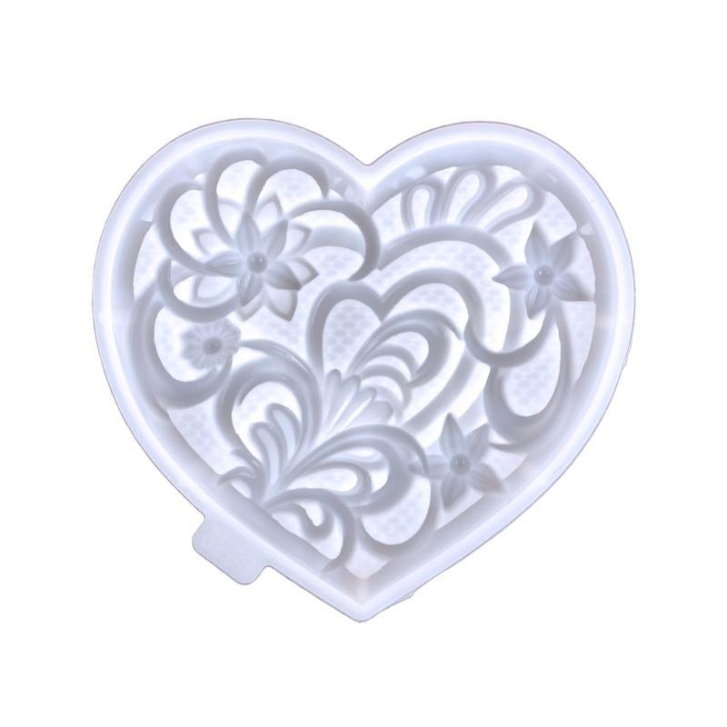 Creative Heart Shaped Flower Silicone Mold Easy To Use for Handmade Soap, Resin, and Cake Decoration DIY Craft Too