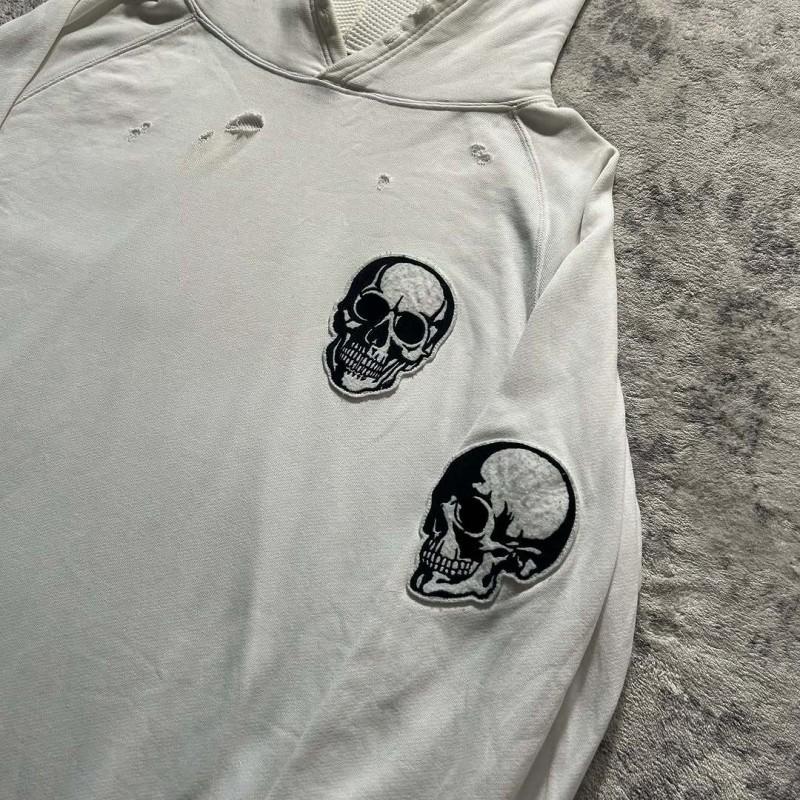 Vintage Totenkopf Hoodie Herren Damen Lässiger Pullover Sweatshirt Herbst Winter Streetwear