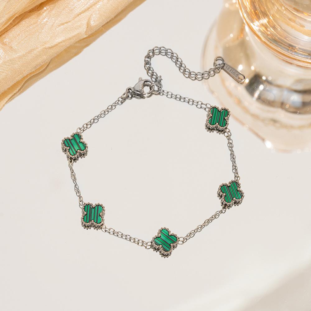 Fashionable Four-leaf Clover Bracelet Light Luxury High-end Women's Niche Jewelry Accessories Hand Jewelry