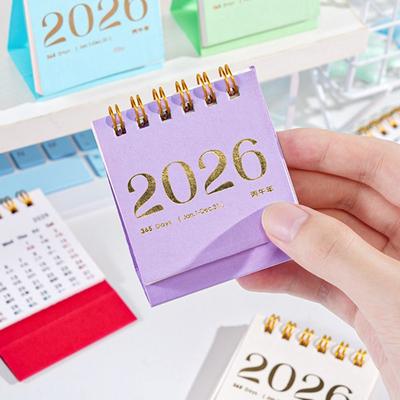Minimalistische Mini 2026 Kalender Dubbele Spiraal Draagbare Planner Kalender Bureaukalender Desktop Ornament