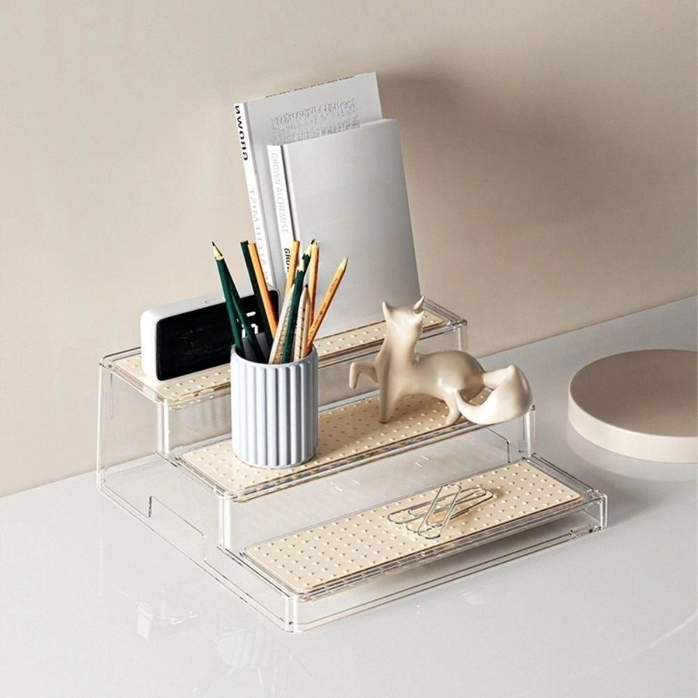 Visible Expandable Spice Rack Adjustable Countertop Display Shelf  for Cosmetics