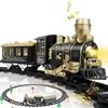 Electric Train Set for Kids Battery Operated Toy Train with Lights & Sounds Classic Train Set for Around Christmas Tree